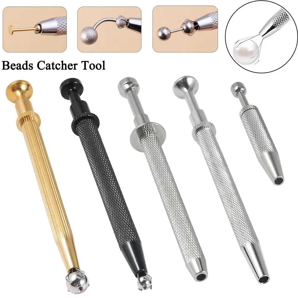 with 4 Claws Professional Jewelry Holder Bead Ball Pick Up Tool Prong Tweezers Catcher Crystal Grabbers Earring Making Grasping