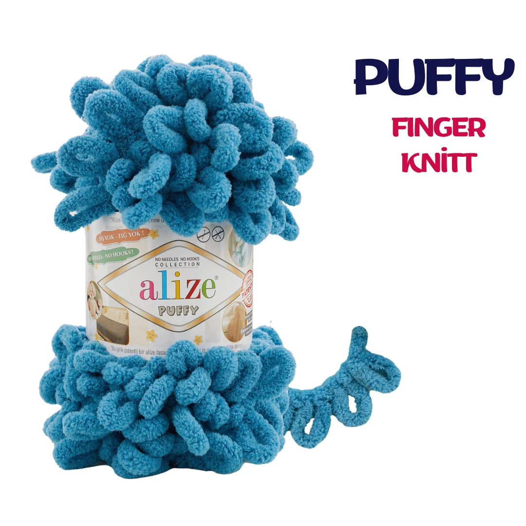 Alize Puffy Soft Plush Finger Knitting Yarn for Hand Knitting Amigurumi DIY Baby Knitwear Scarf Blanket Sweater Cardigan Beanies