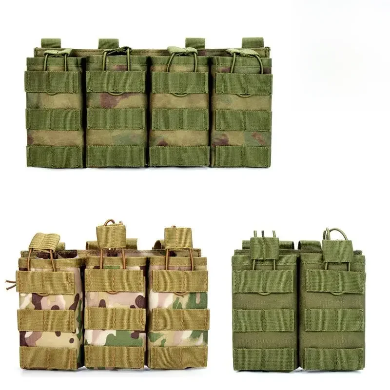 Pochette tactique pour chargeur 1000D, double/triple/quadruple, pour Airsoft AK 5.56mm M4 AR, accessoires de chasse