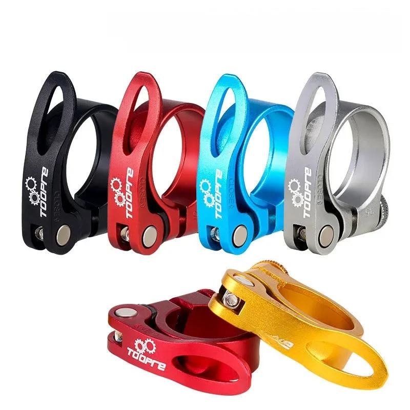 AliExpress New Bicycle Seatpost Clamp 31.8/34.9mm Aluminum Ultralight Quick Release Road Bike MTB Mountain