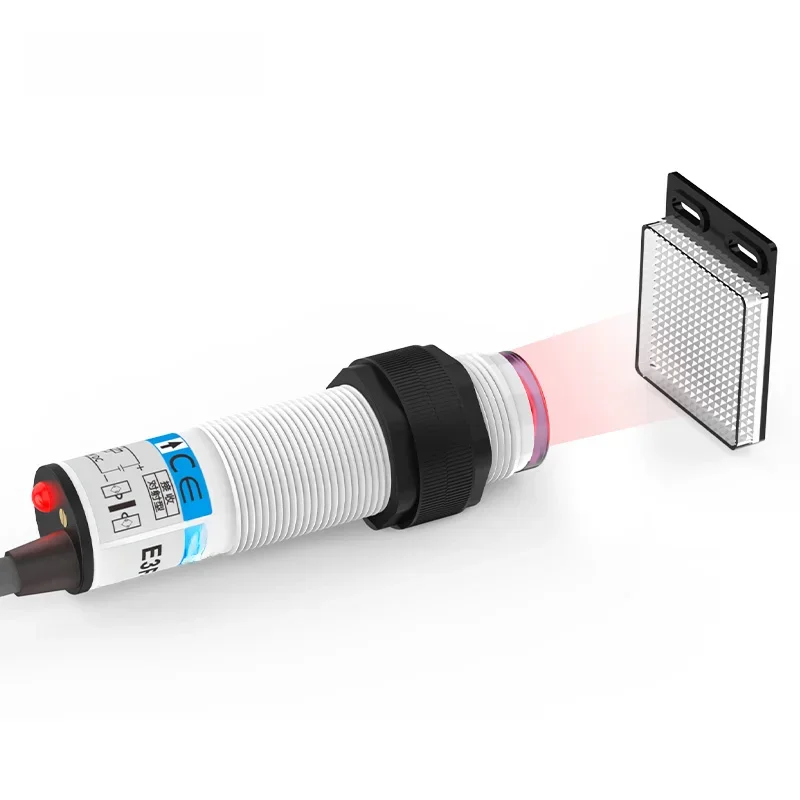 GTRIC czujnik fotoelektryczny odblaskowy odległość wykrywania 2M 10-30V 3-przewodowy NPN PNP 90-250VAC przełącznik fotoelektryczny z odbłyśnikiem — zdjęcie produktu 7