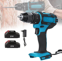 10mm Brushless 2-Speed Electric Drill Cordless Drill Screwdriver Metal Chuck Drill Power Tool For Makita 18V Battery(No Battery