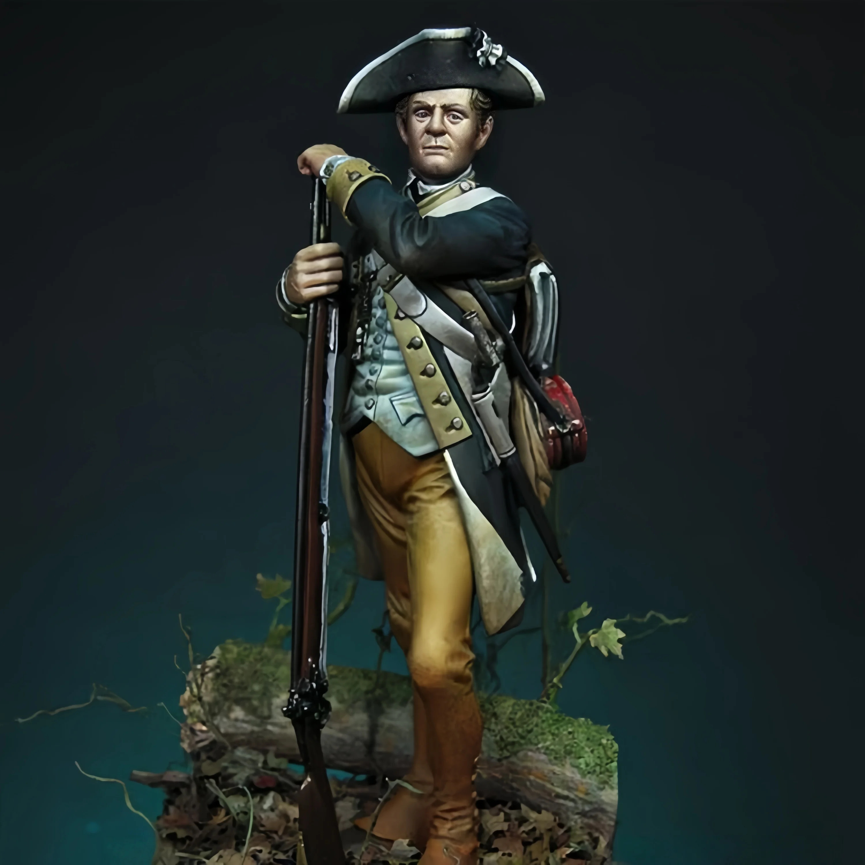 GK 75mm Resin Soldier Model New York Continental Private Corps, Unpainted White Mold Figure