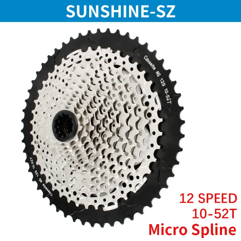 SUNSHINE Mountain Bike Freewheel For Micro Spline 12 Speed Compatible With DEORE M6100 M7100 XT M8100 XRT M9100 Bicycle Cassette