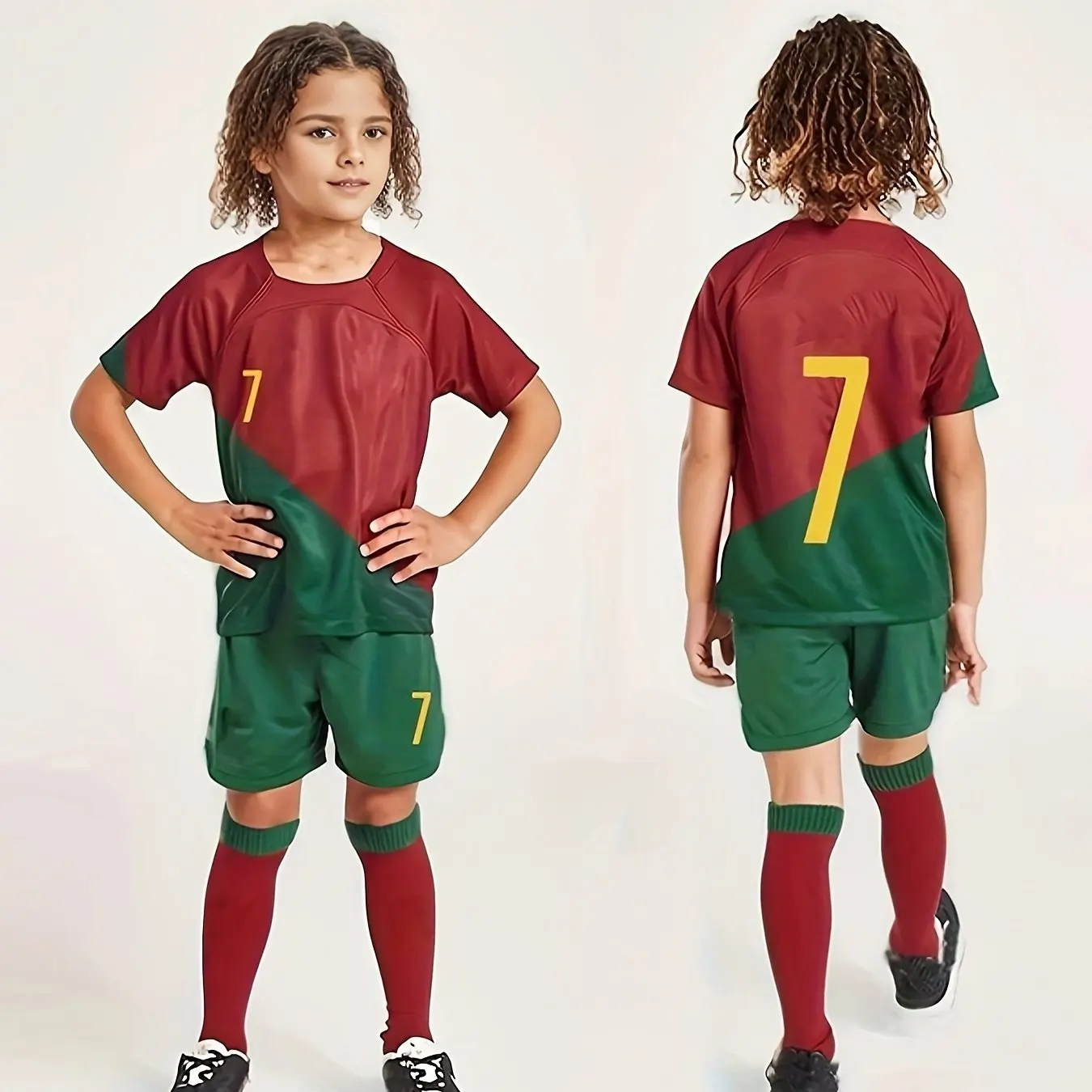 2024 New Kids dwuczęściowy zestaw z krótkim rękawem modny oddychający Top Boy Girl szybkoschnące spodnie Jersey Game Casual sport Style