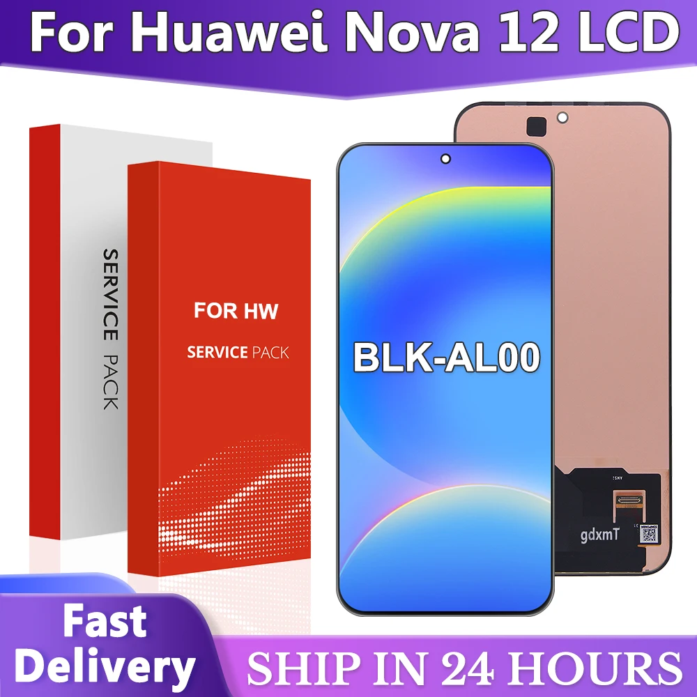 

6.7'' For Huawei Nova 12 LCD BLK-AL00 Display Touch Screen Digitizer Assembly Replacement For Huawei nova12 Display With Frame