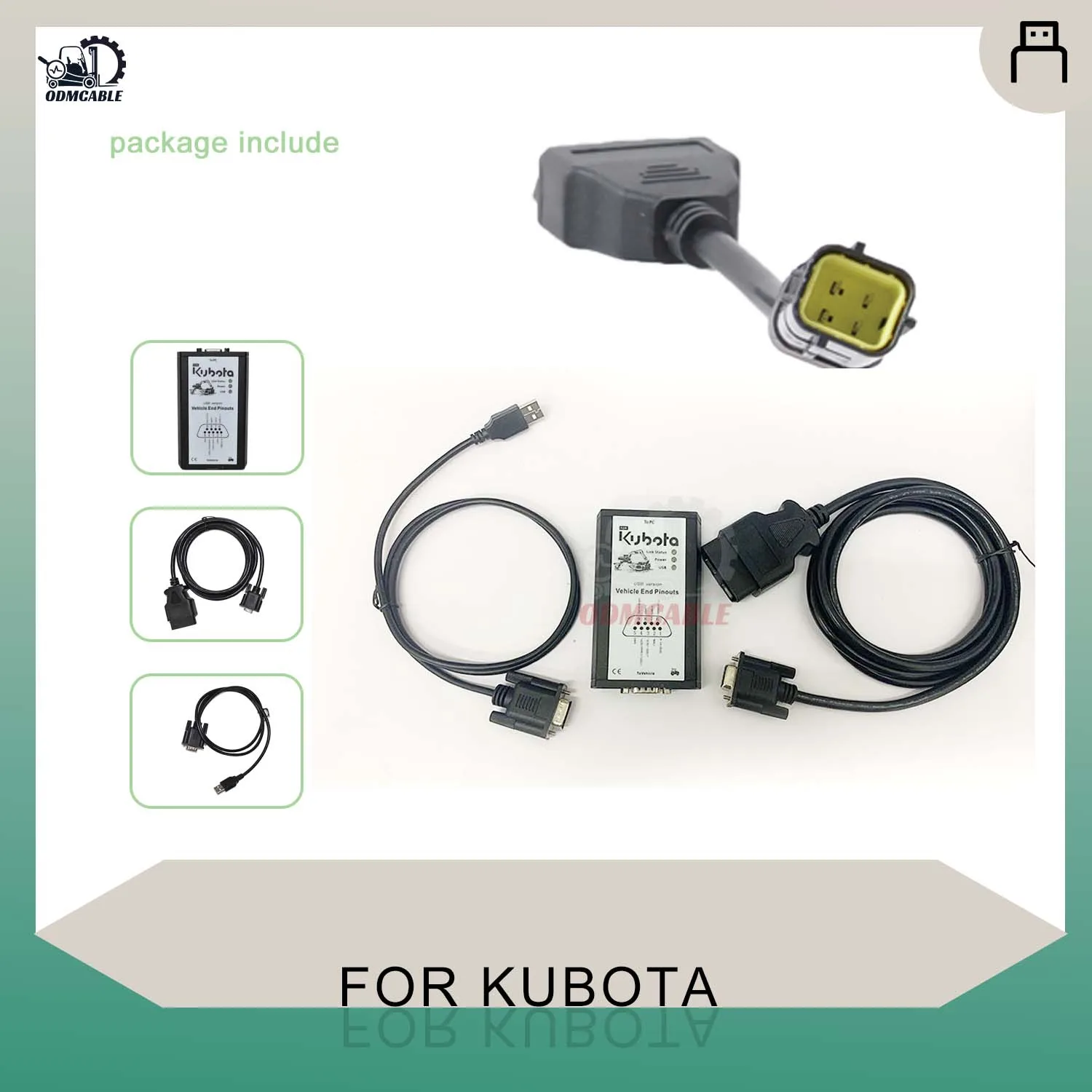 FOR KUBOTA DIAGNOSTIC KIT PYTHON PYTHON INTERFACE DIAGMASTER WITH 4 PIN CABLE FOR KUBOTA TAKEUCHI DIAGNOSTIC