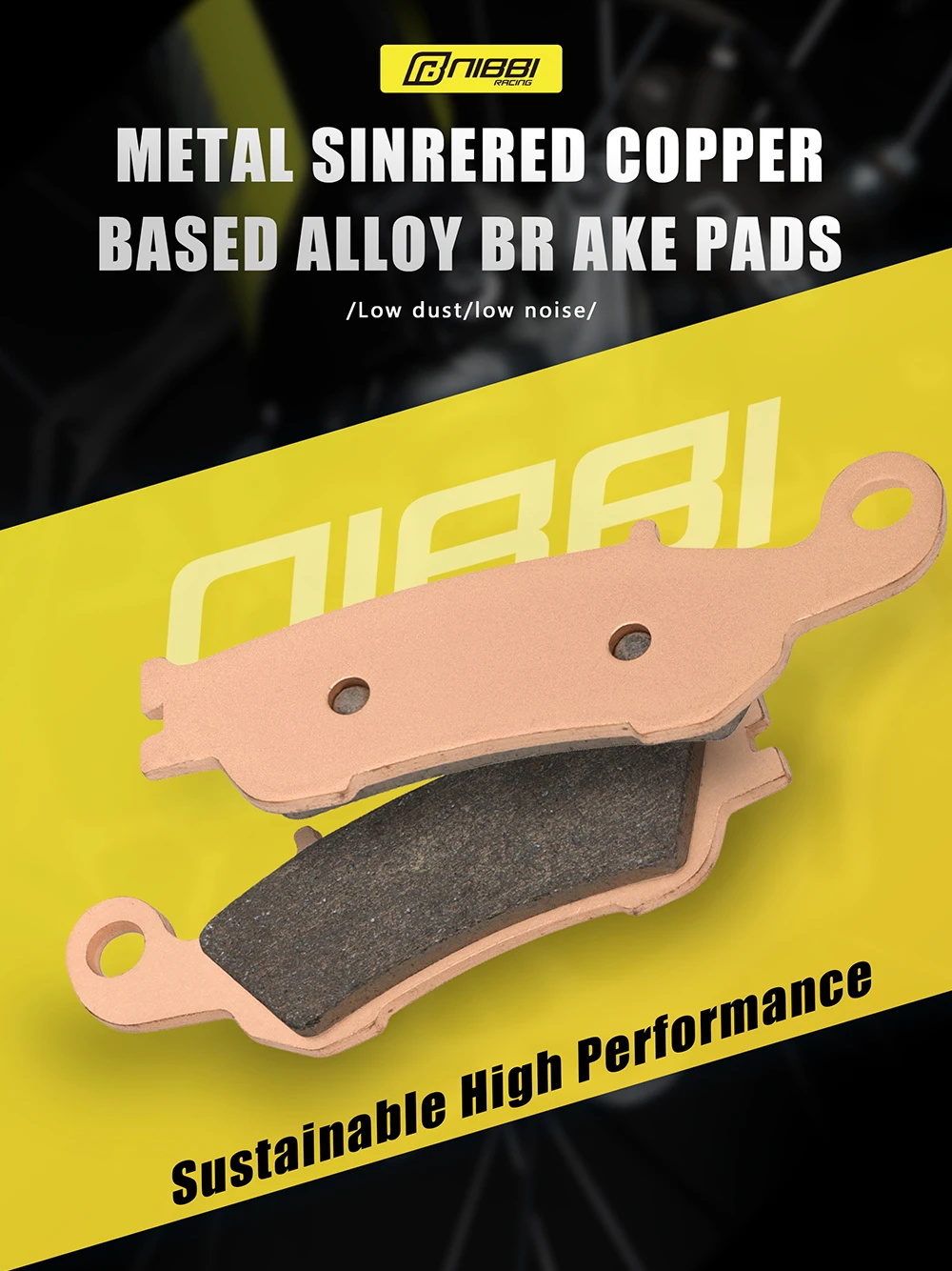 NIBBI Vorne Hinten Bremsbeläge Set Für HONDA CRE 250F Enduro CR250R 2T CRF250F CRF450RWE SUZUKI RM-Z250 Yamaha WR450F 4T – Detail 1