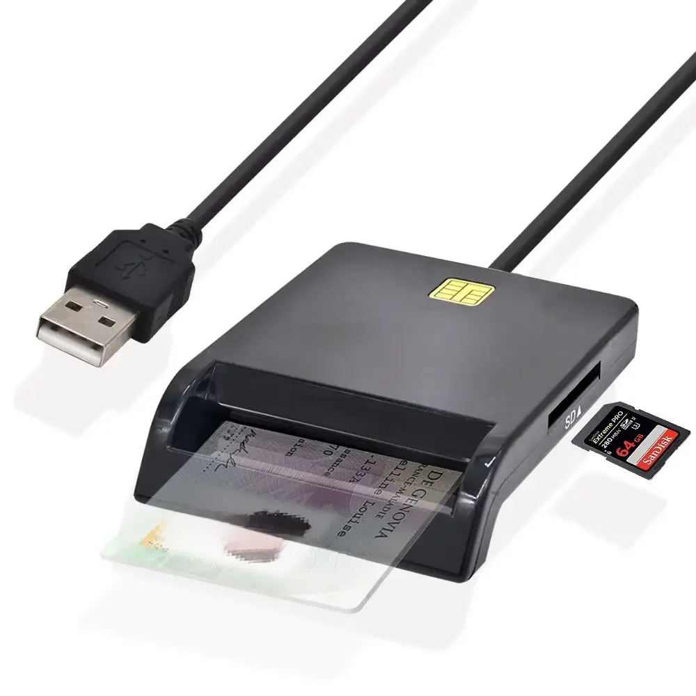 UTHAI-Leitor de cartão inteligente para cartão bancário, SIM USB, IC, ID, EMV, SD, TF, MMC,