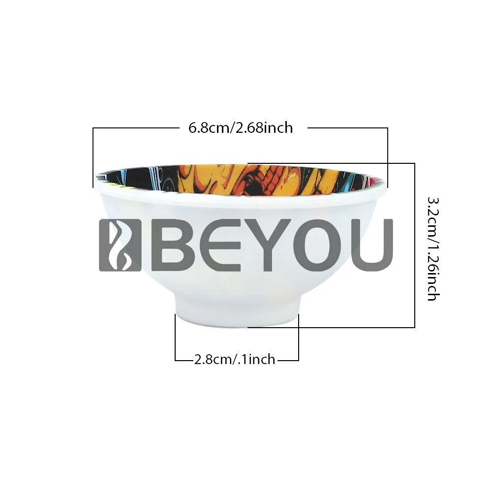 Silicone Bowl Non Stick Smoking Accessoriess Softable Food Grade Rubber Holder Smoker Gifts Water Transfer Prints Customized