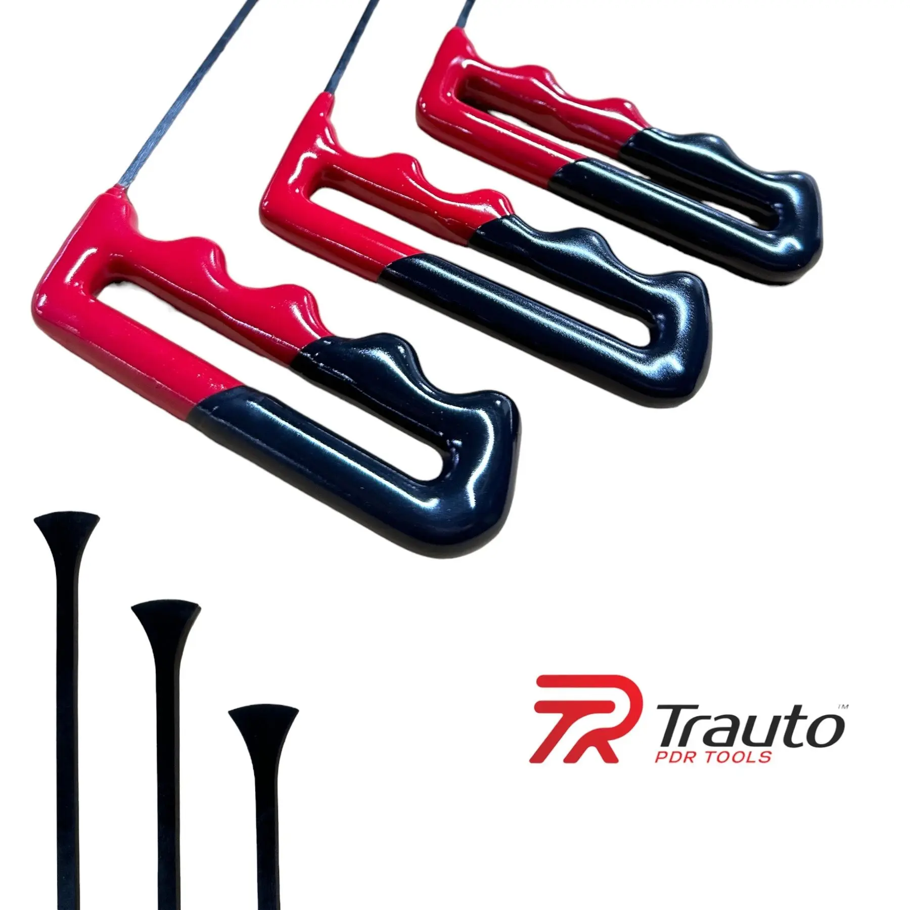 Conjunto de haste de cauda de baleia PDR, 3 peças, tratado termicamente, conjunto de haste de cauda