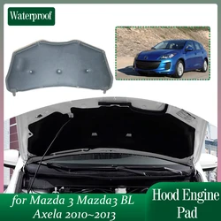 Car Hood Engine Insulation for Mazda 3 Mazda3 BL Axela 2010~2013 2011 2012 Soundproof Heat Cotton Pad Liner Cover Accessories