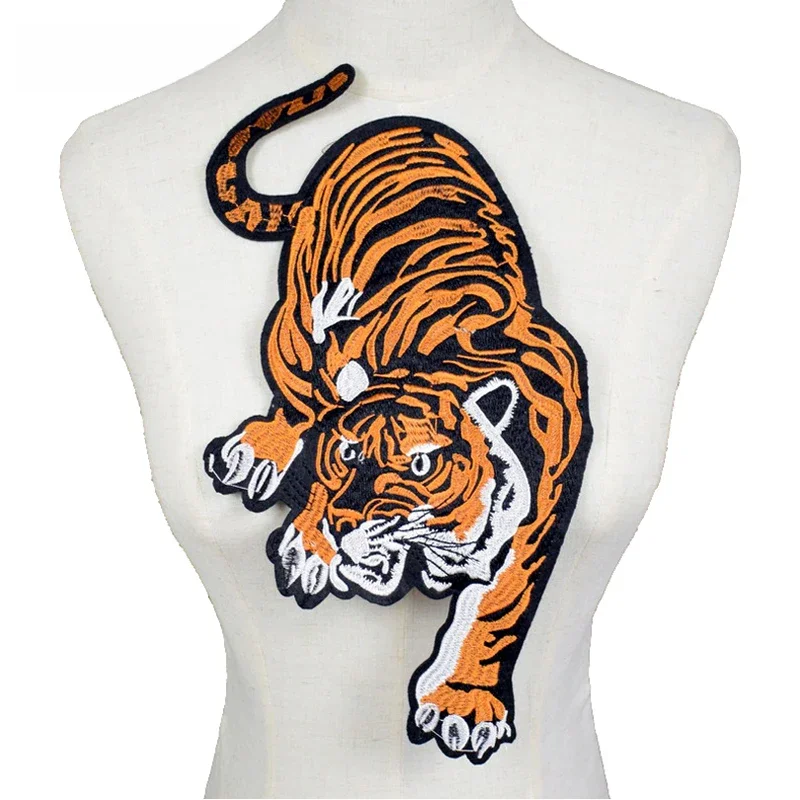 AliExpress HYZELY Embroidered Clothing Big Tiger Patches For Clothes With it Clothing Bike Patch Patchwork Cotton