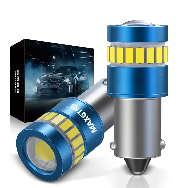 2x Car Auto BA9S Bax9s BAY9S Led T4W Wedge W5W 3030 Chip Led Interior Lamp Bulb T2W T3W H5W Parking DRL License Plate Light — zdjęcie 2