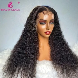 Brasileiro 30 Polegada kinky encaracolado frente do laço perucas de cabelo humano à venda apuramento transparente hd encaracolado 13x4 perucas de renda frontal para mulher