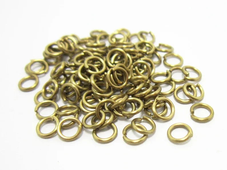 1000pcs Brass Jump Rings, Open jump rings, 4x0.7mm, 4x0.6mm, 4x0.5mm, Link Chain Connector, Jewelry making R301