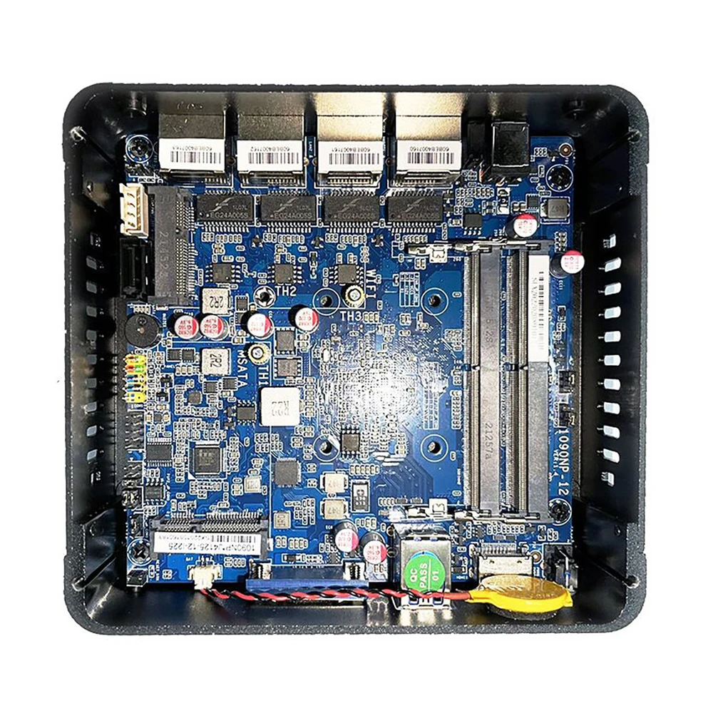 HUNSN 마이크로 방화벽 기기, 미니 PC,PFSense,Celeron J4125,RS34,Mikrotik,OPNsense,VPN, 라우터 PC,AES-NI,4LAN,2USB3.0,VGA,HDMI