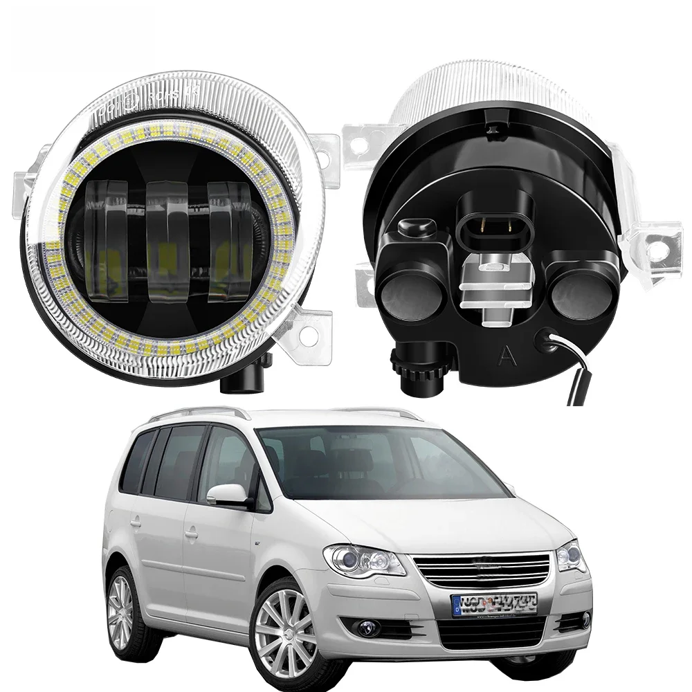 Angel Eye zespół światła przeciwmgielnego dla Volkswagen VW Touran (1 t1, 1 t2) 2003 2004 2005 2006 2007 2008 2009 2010 lampa przeciwmgielna samochodu LED DRL — zdjęcie 2