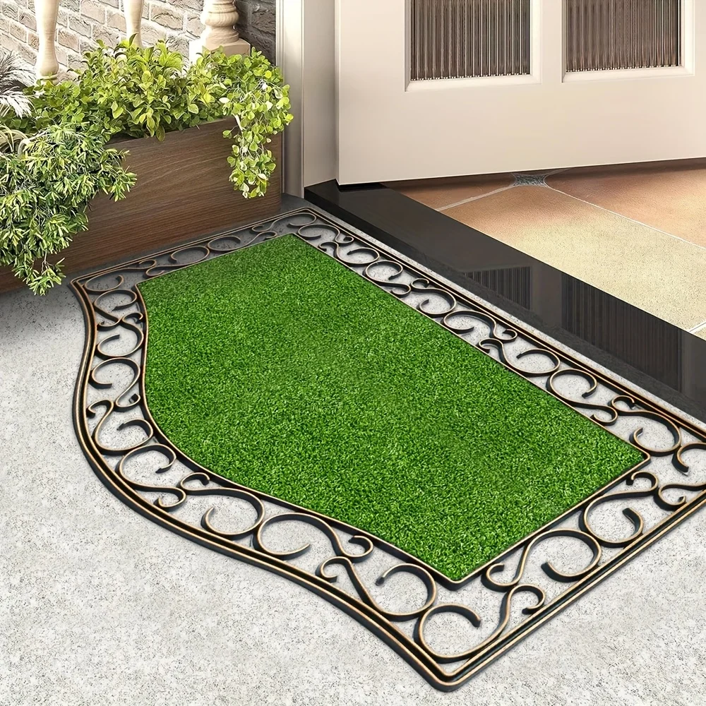 PVC Hollow Skirt Shape Entrance Doormat, Wind Resistant Easy Clean Mud Snow Scraper Water Absorbent Multi-Functional Floor Mat