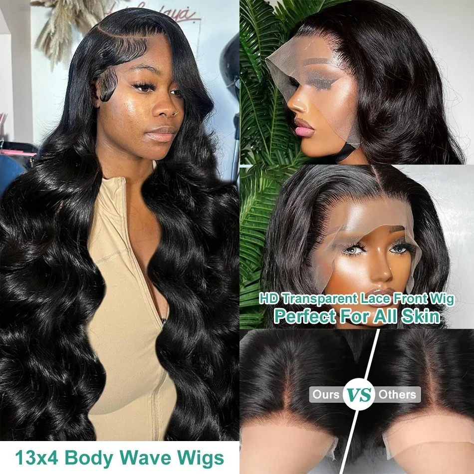 YKB 200 Density 18 24 Inch Body Wave 13x7 Lace Frontal Human Hair Wig For Women PrePlucked Water Wavy 6x6 HD Lace Glueless Wig