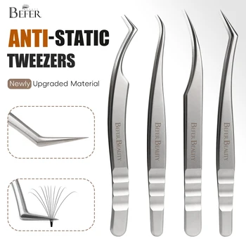 Anti-Static Tweezers Eyelash Extension Professional High Precision Volume Tweezer…