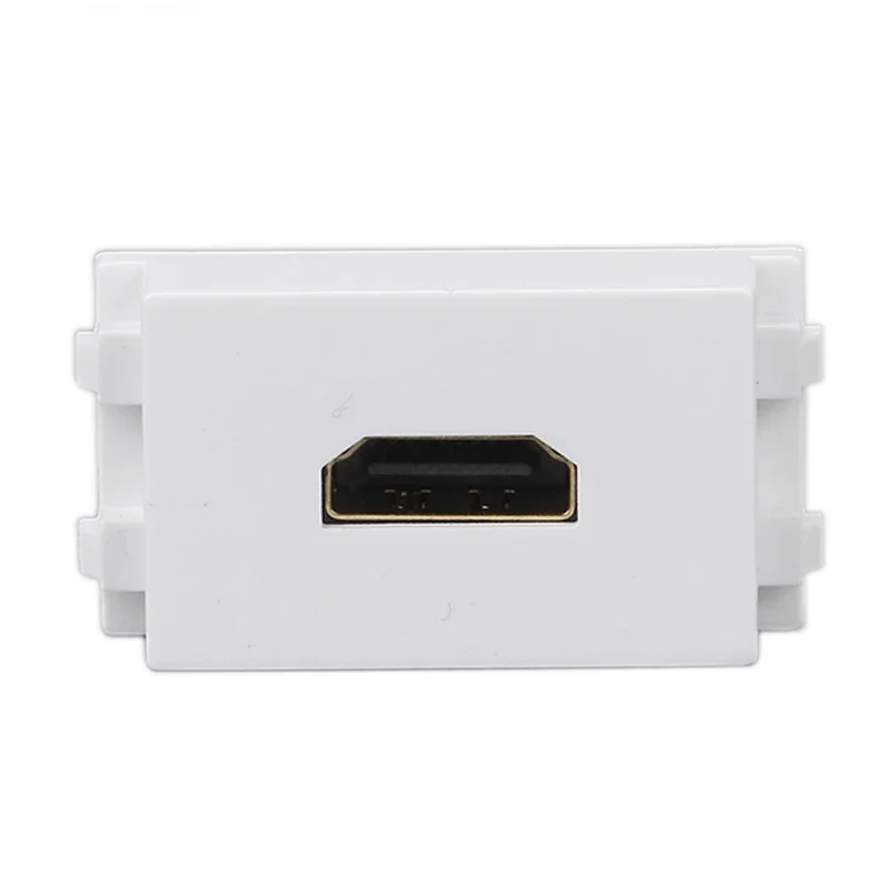 Prosty HDMI2.0 żeński do żeńskiego gniazda wtykowego 23x3 6mm złącze slotu Passthrough moduł kompatybilny z HDMI do ściany płyta czołowa — zdjęcie 2
