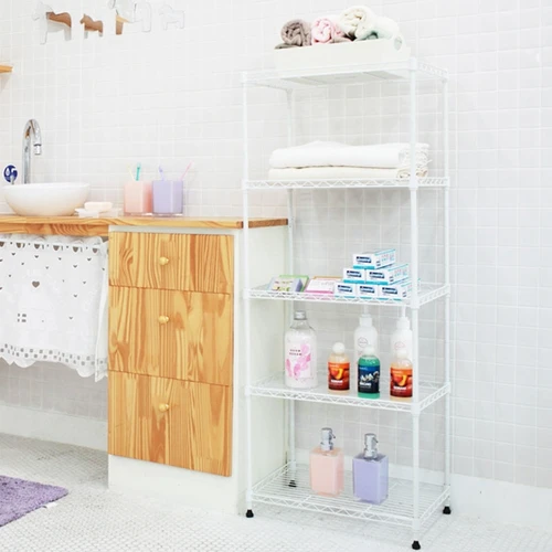 이지라이프 철제 선반 메탈랙 다용도 진열대 조립식 틈새 수납장 900 멀티 3단 크롬 