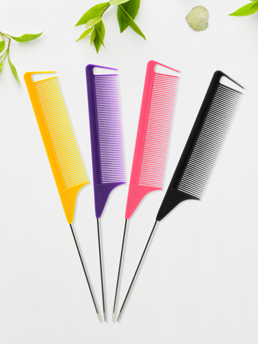 Pro Pointed Tail Salon Hairdressing Hair Styling Anti-static Comb Hair Brush Steel Needle Pin Rat Tail Combs Barber Accessories - View 1 Pro Pointed Tail Salon Hairdressing Hair Styling Anti-static Comb Hair Brush Steel Needle Pin Rat Tail Combs Barber Accessories - View 1