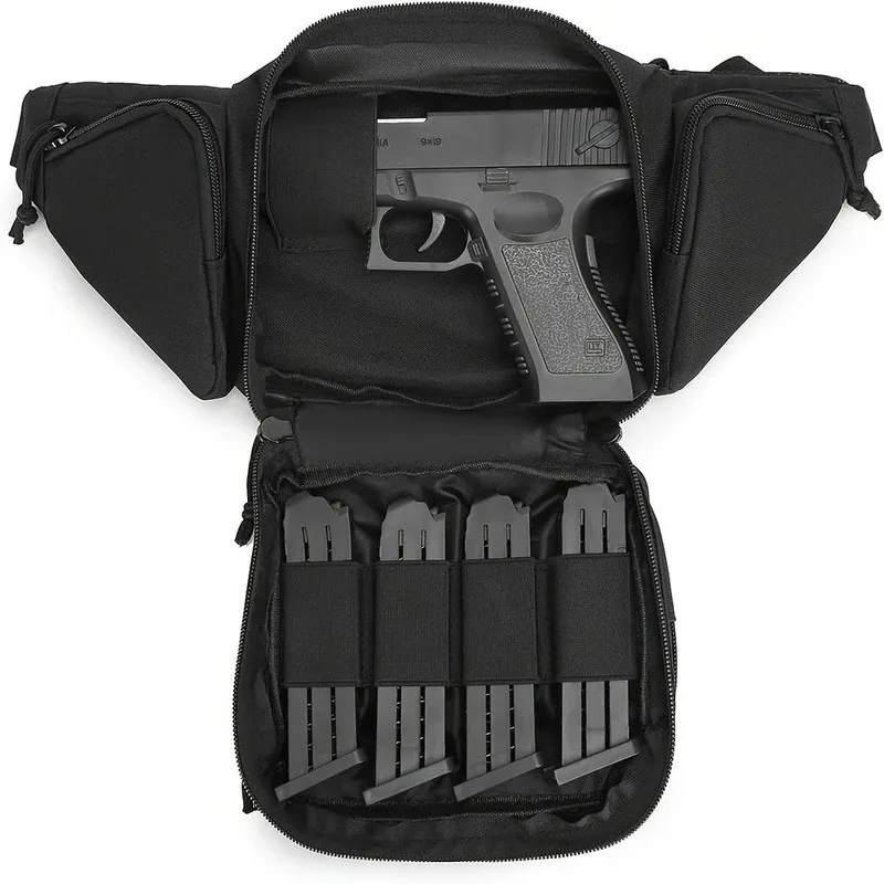 Funda Universal negra para pistola, funda táctica para cadera y cintura para la mayoría de pistolas, mano derecha/izquierda, nailon duradero