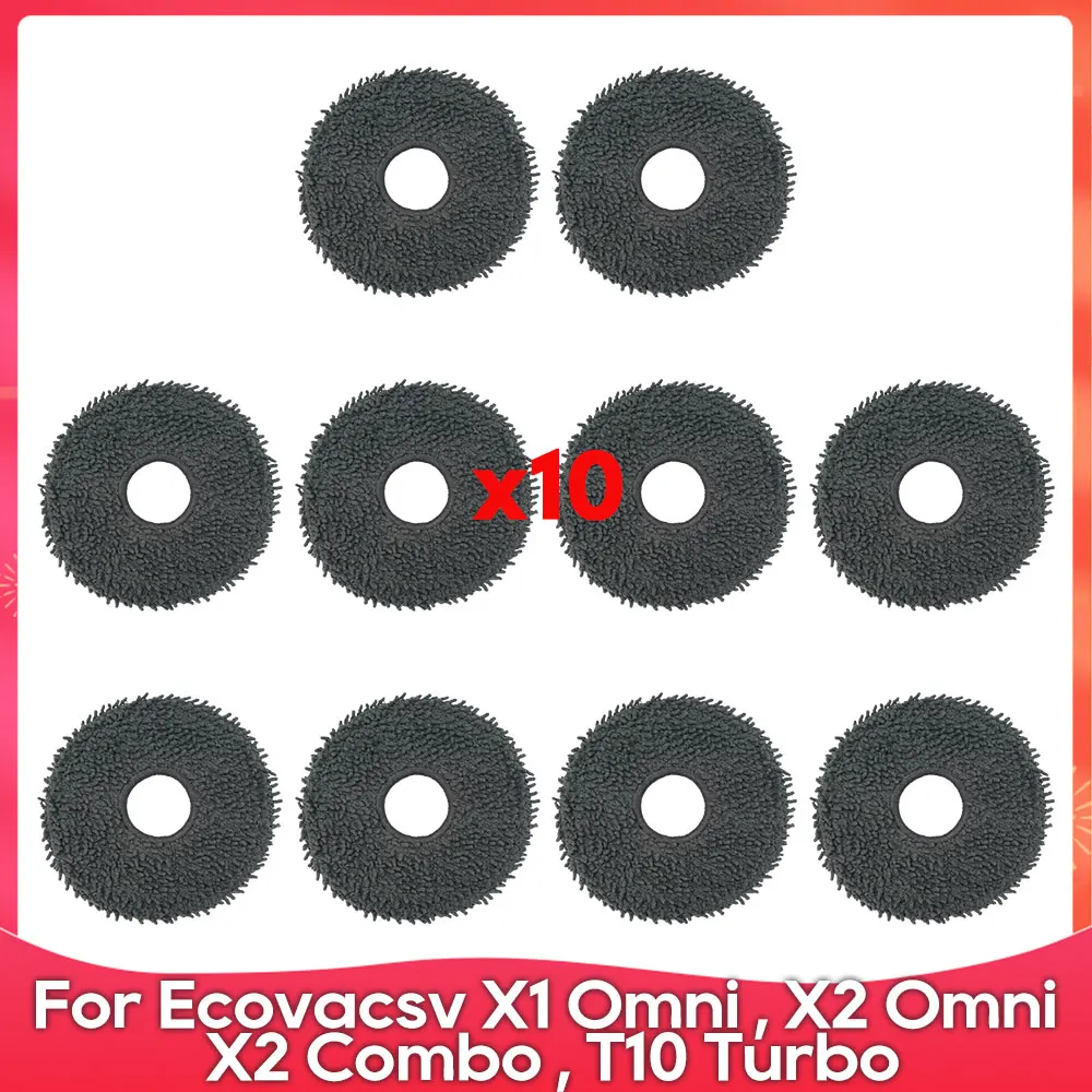 

Fit For ( Ecovacs X1 Omni, X2 Omni, X2 Combo, X1 Turbo, T10 Turbo, T20 Omni, X2 ) Part Accessories Mop Cloths Robot Vacuums Kit