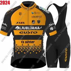 2023チームljubljanaドルチェグストジャージセット夏サイクリング服男性ロードバイクシャツスーツ自転車ビブショーツmtbマイヨ -  AliExpress