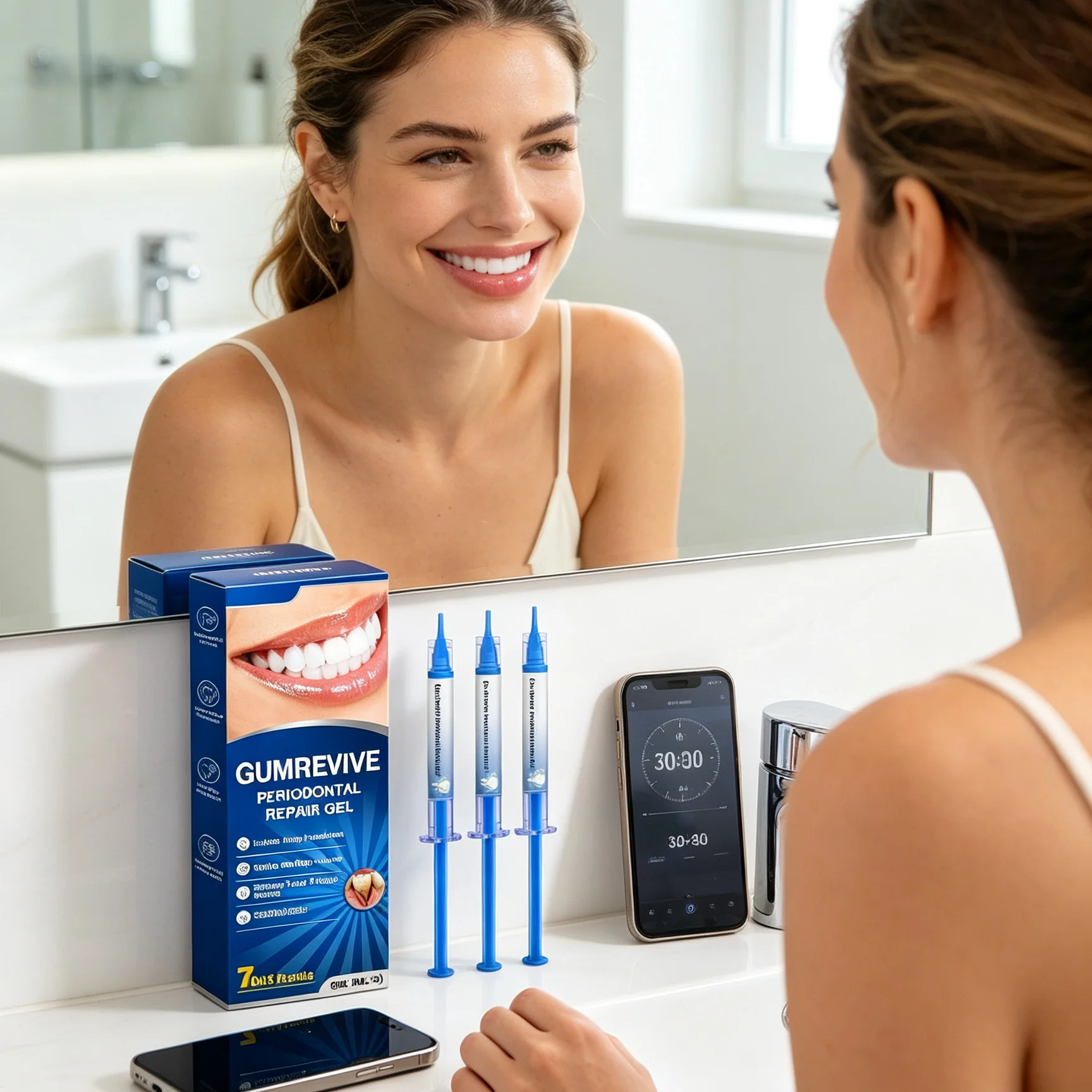 Oral Care Gel Gum Restoration Tartar Resistance Soothing Comfort Refreshing Oral Treatment Gel Travel‑friendly Syringe Design