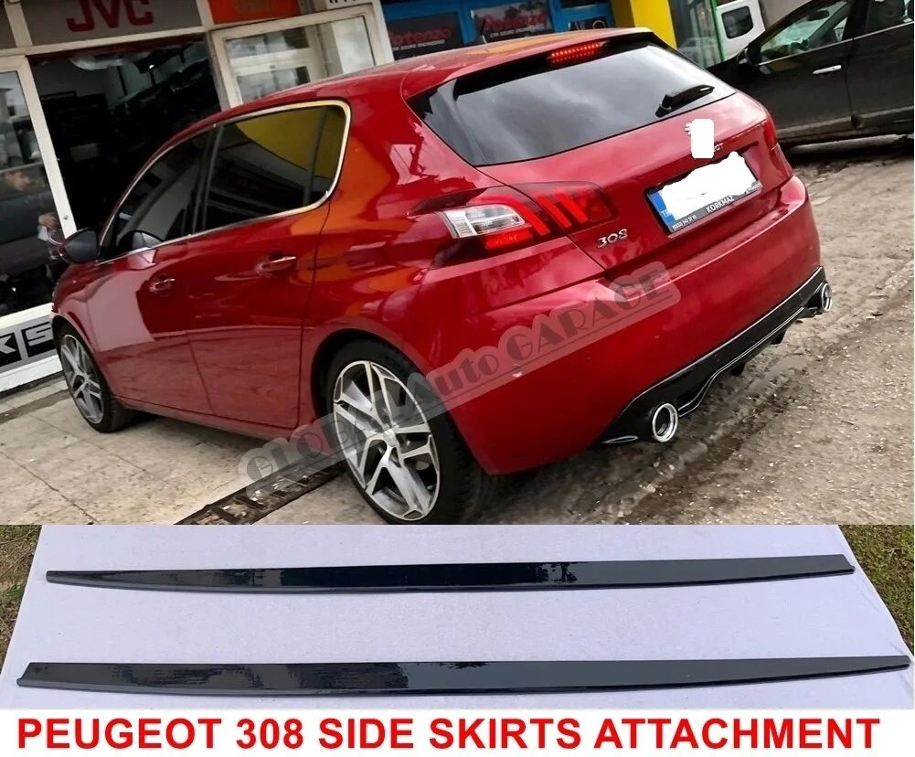 Per Peugeot 308 minigonne laterali attacco davanzale Trim Car Styling accessorio Auto Spoiler universale paraspruzzi ornamento rovesciato Sport