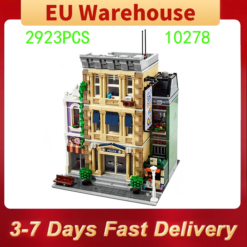 2923 pezzi Stazione di Polizia Building Blocks Case Modello Mattoni da Costruzione Giocattolo Adulti Regalo Di Compleanno Compatibile Con Set 10278