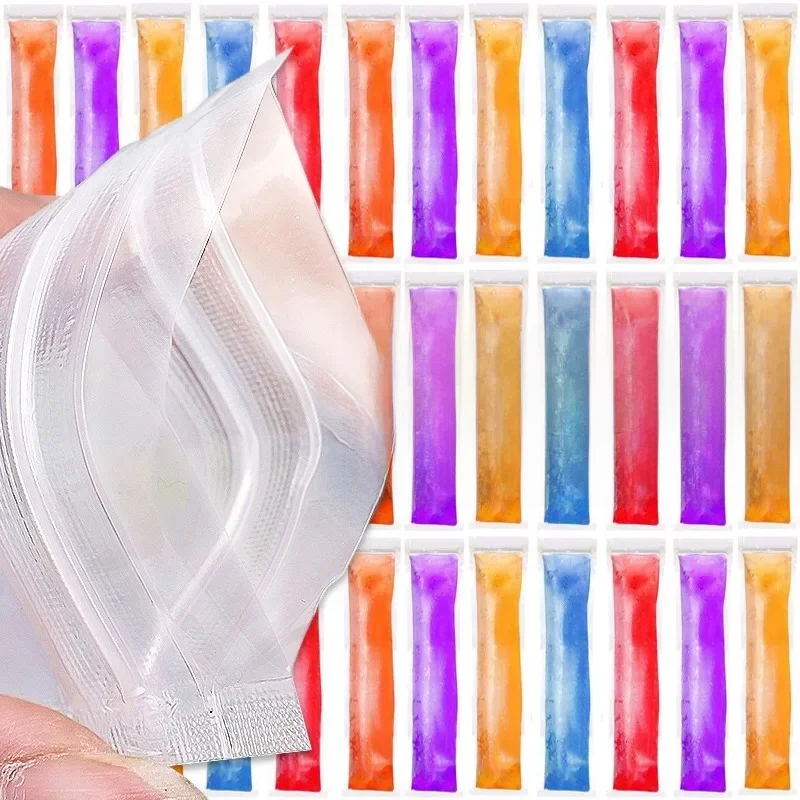 Sacs à glace jetables pour l'été, 50/500 pièces, bricolage de crème glacée, jus de fruits, Smoothies, yaourt, moule avec fermeture éclair
