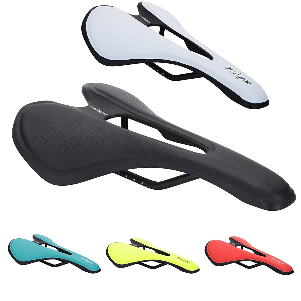 AliExpress BALUGOE Bike Saddle MTB Mountain Road Bike Seat PU Leather Gel Filled Cycling Cushion Comfortable Shockproof Bicycle Saddle