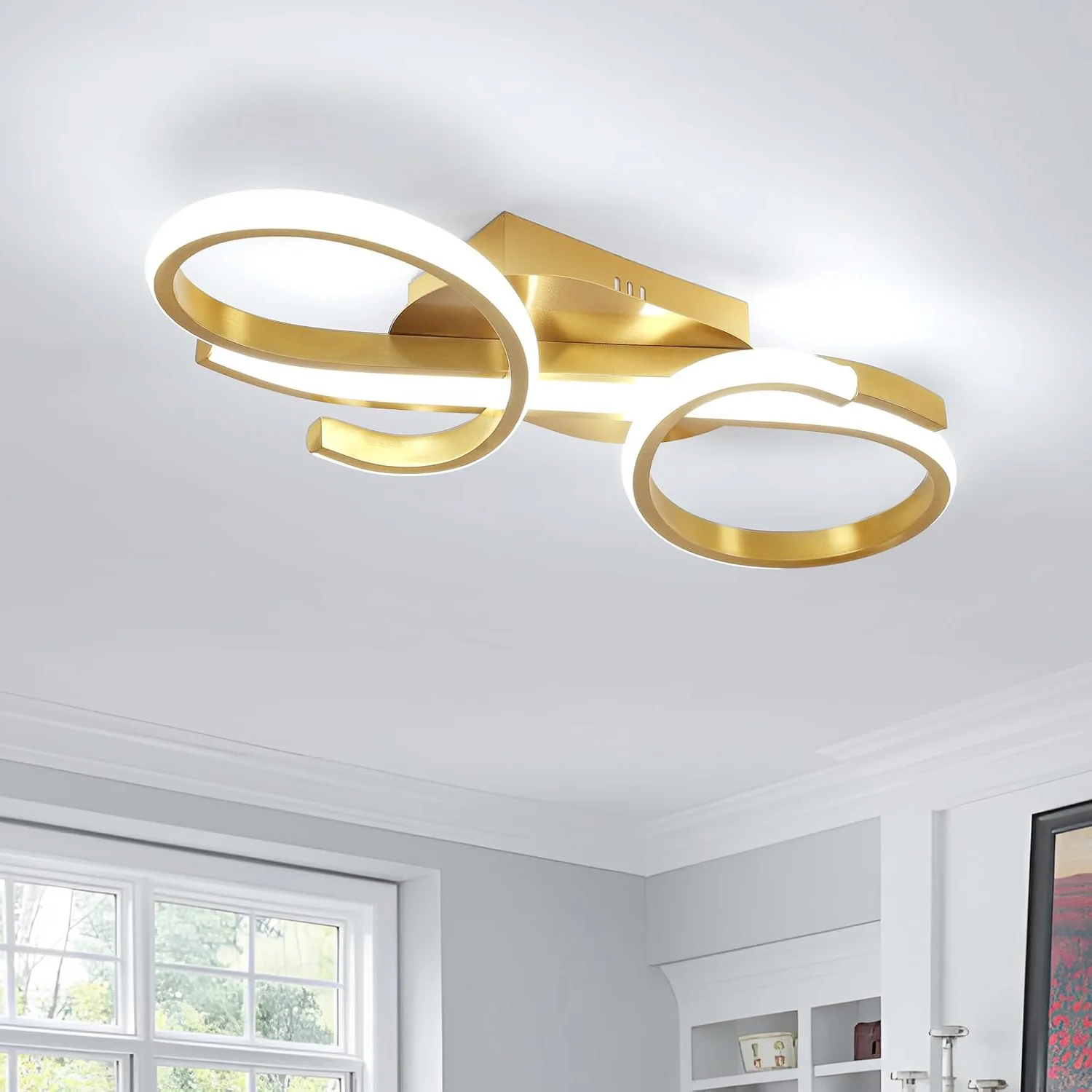 Plafoniera a LED, Plafoniera minimalista moderna creativa da 36 W, Luce bianca 6500 K, Plafoniera a LED in acrilico