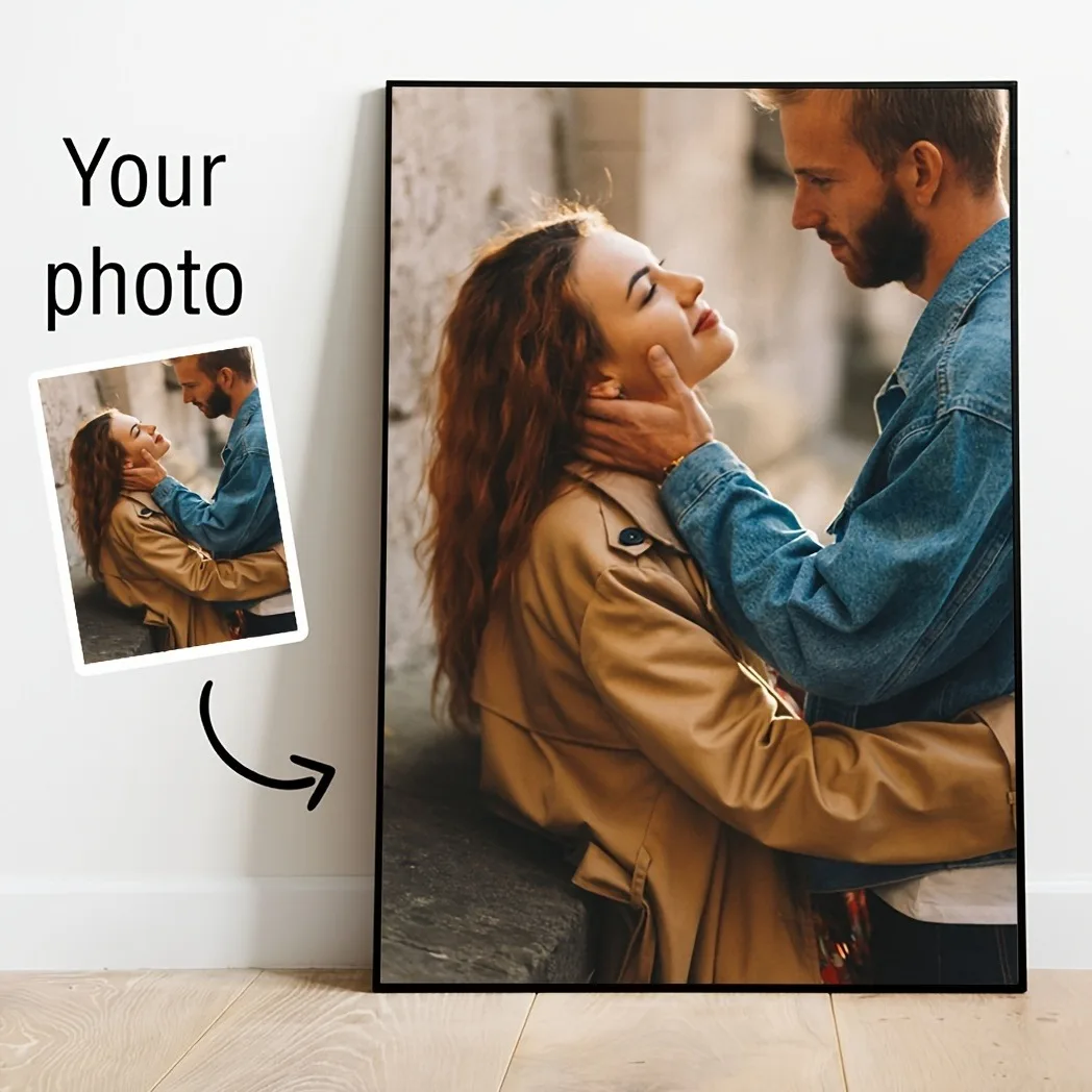 Custom Print Canvas Painting From Your Photos Wedding Birthday Poster Wall Art Decoration Pets Family Landscape Picture Decor view 2
