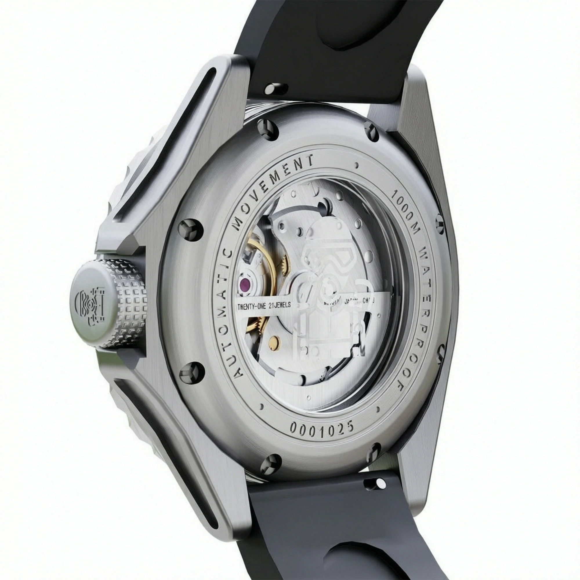 DREAMAS 1000M Taucheruhr mit Titanlegierungsgehäuse, Japanischem Uhrwerk, Kohlefaser-Skelettzifferblatt und 3D-Leuchtfunktion – Detail 6