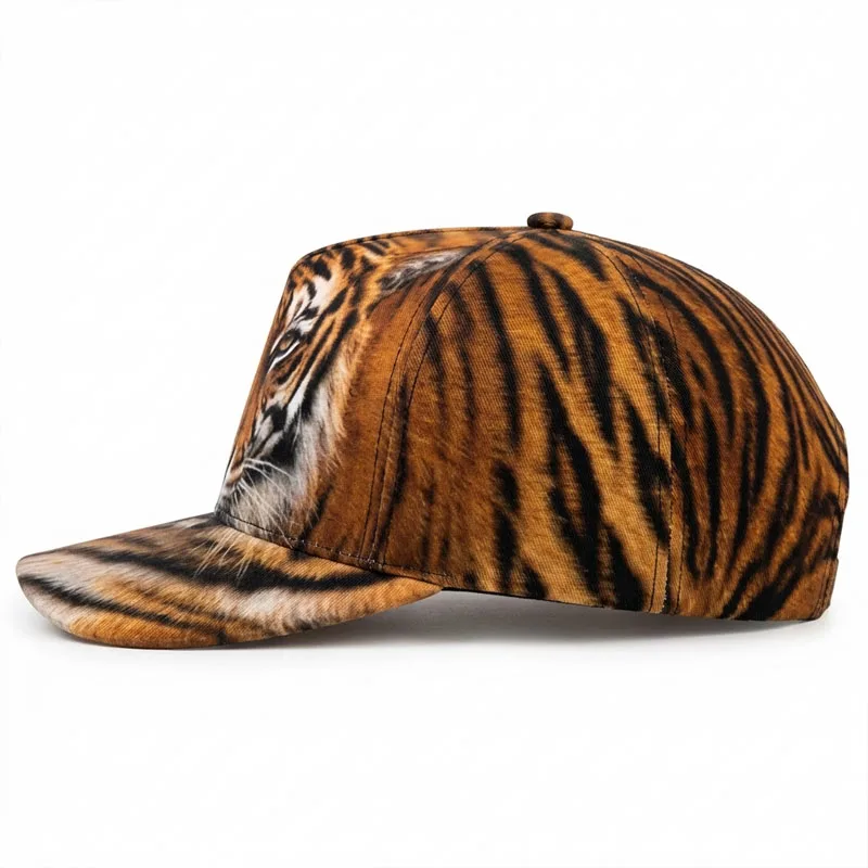 Sumatran Tiger Full Baseball Cap Hunting Wild Animal Streetwear Hip Hop Sun Hats Trucker Roaring Tiger Graphic Dad Driver Peaked