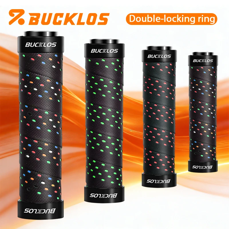 

BUCKLOS Bicycle Grips Non-slip Bicycle Handlebar Grip Double-locking Ring Mtb Cuffs Bike Handle Cover Shock Absorption Mtb Grip