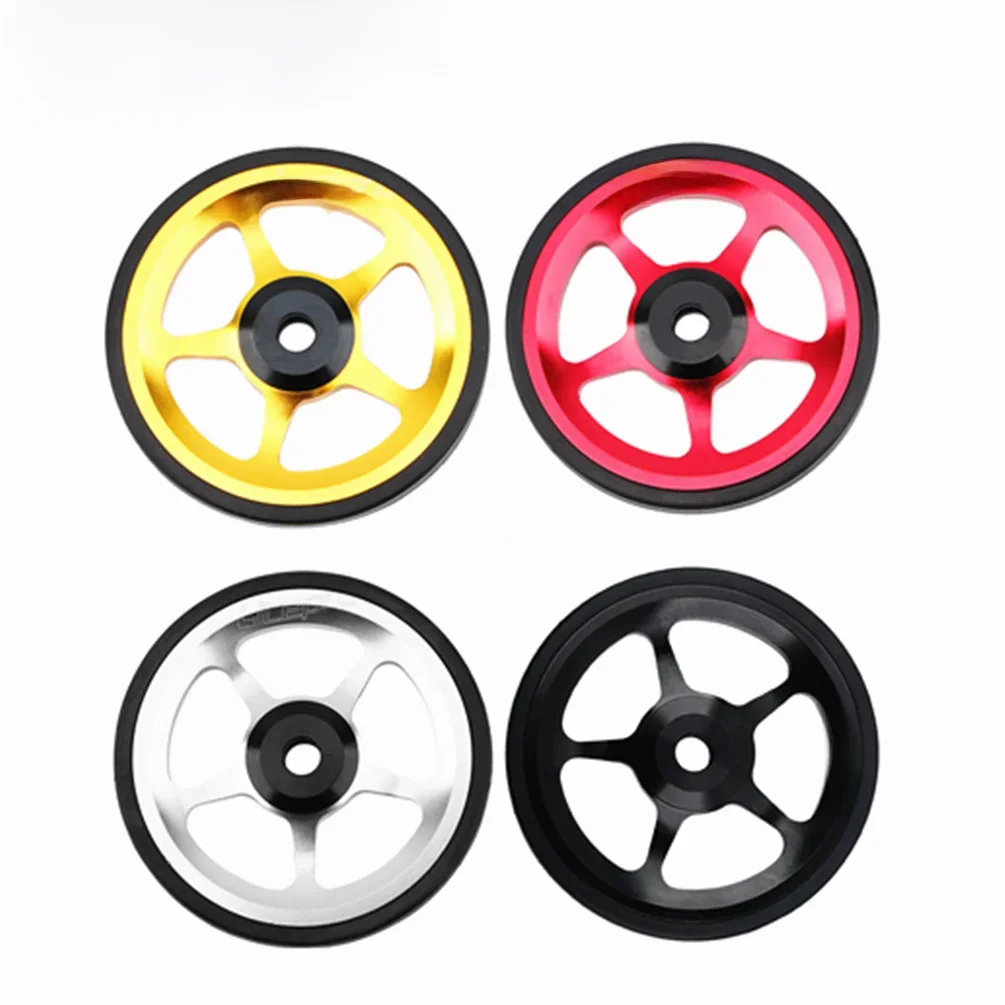 AliExpress NONE Litepro Folding Bike Easy Wheel For Brompton Aluminum Alloy CNC Easywheel Ultralight Sealed Bearing Push Wheels Cycling Parts
