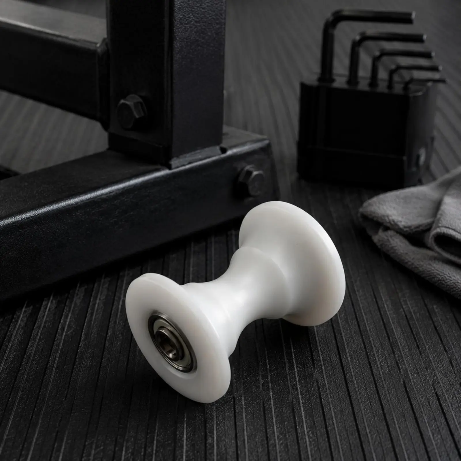 Fitness Pulley Wheel Flared Ends Ball Bearing Pulley Wheel White Exercise Equipment Part Fitness Equipment Roller