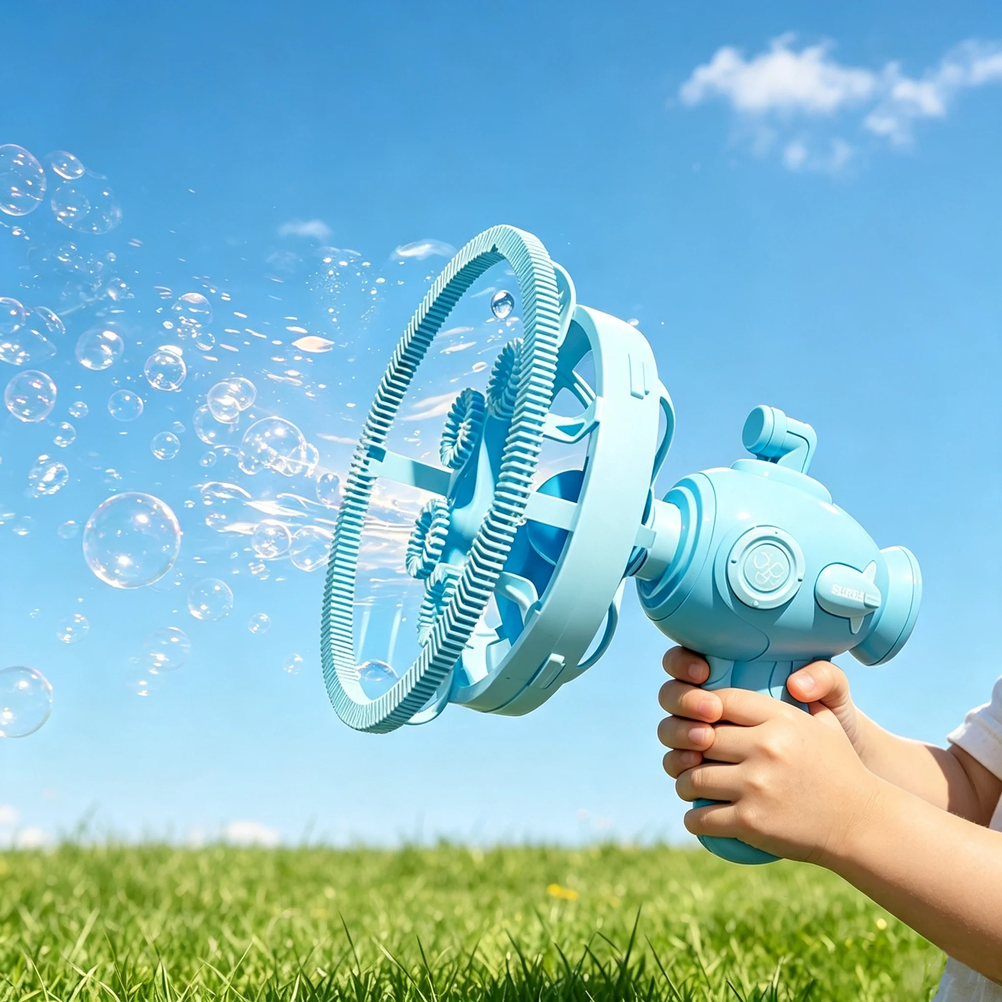 Tolife Kids Submarine Bubble Gun, Upgraded Double Layer Bubble Maker with Large 230ML Bubble Solution, Complete All-in-One Kit, Durable Automatic Bubble Blaster Toy, Super Fun Outdoor Summer Party Birthday Gift for Boys Girls