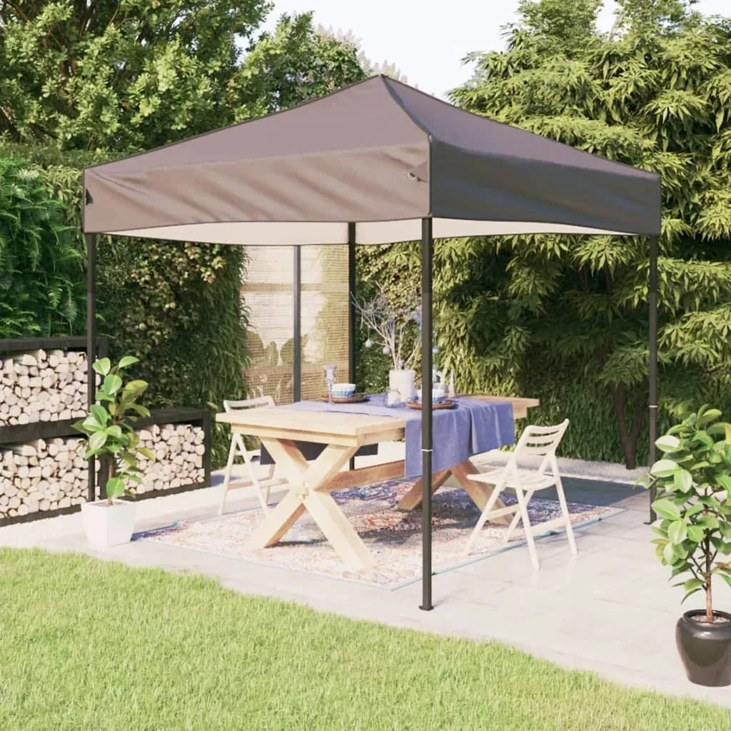 Vidaxl Folding Party Tent Taupe 2X2 M Outdoor Products Sunshade And Rainproof Outdoor Decoration