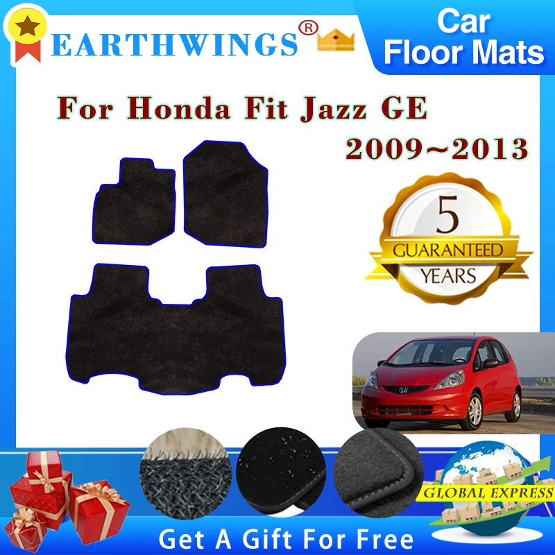 Dywaniki samochodowe dla Honda Fit Jazz GE 6 7 8 9 2011 2009 ~ 2013 Fit EV Sport Panel Footpads dywan pokrywa wkładka do buta klocki akcesoria