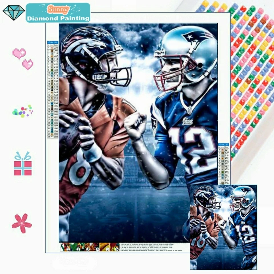 

5D Diamond Painting Soccer Sports Stars DIY Mosaic Embroidery Kit Art Picture Rhinestone Cross Stitch Home Room Decoration Gift