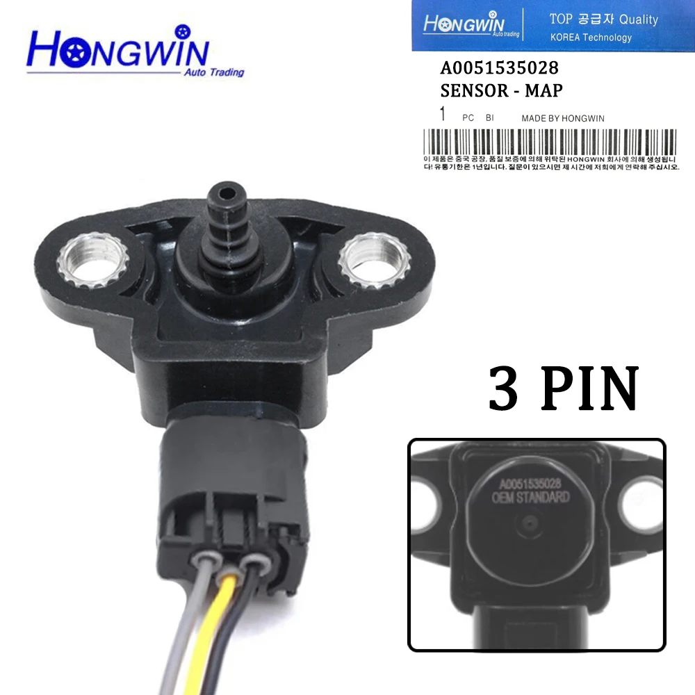 Genuine No.: A0051535028 A0230A0021 Pressure Sensor MAP For Mercedes Benz 200 C230 C280 C300 C350