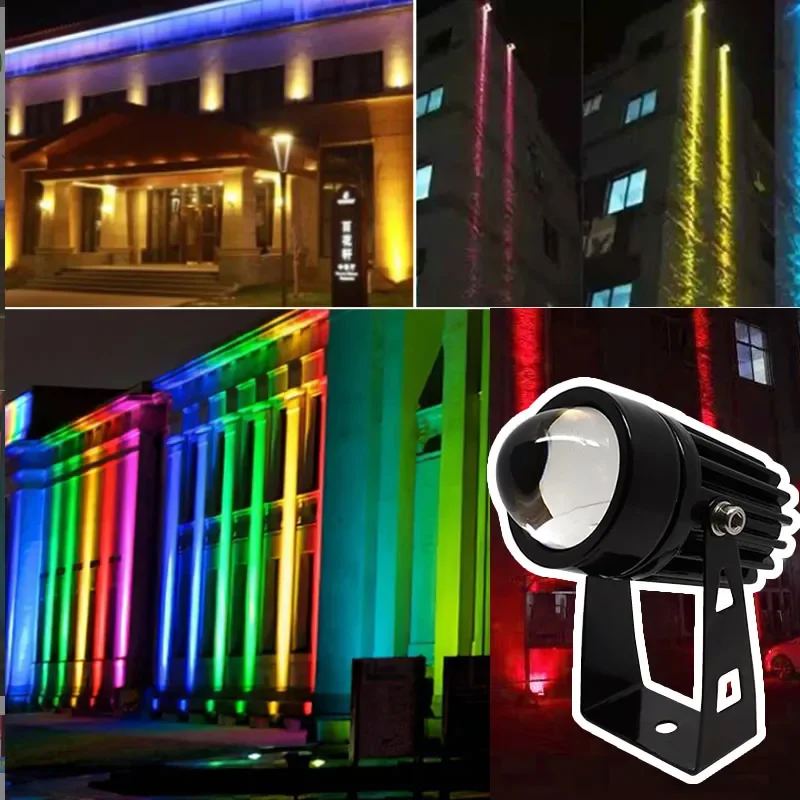 Outdoor LED-wandspot 5W 9W 12W Huislandschap Verlichting 110V 220V Rood Groen Blauw RGB Afstandsbediening Verlichting Waterdicht Eén Beam - afbeelding 2