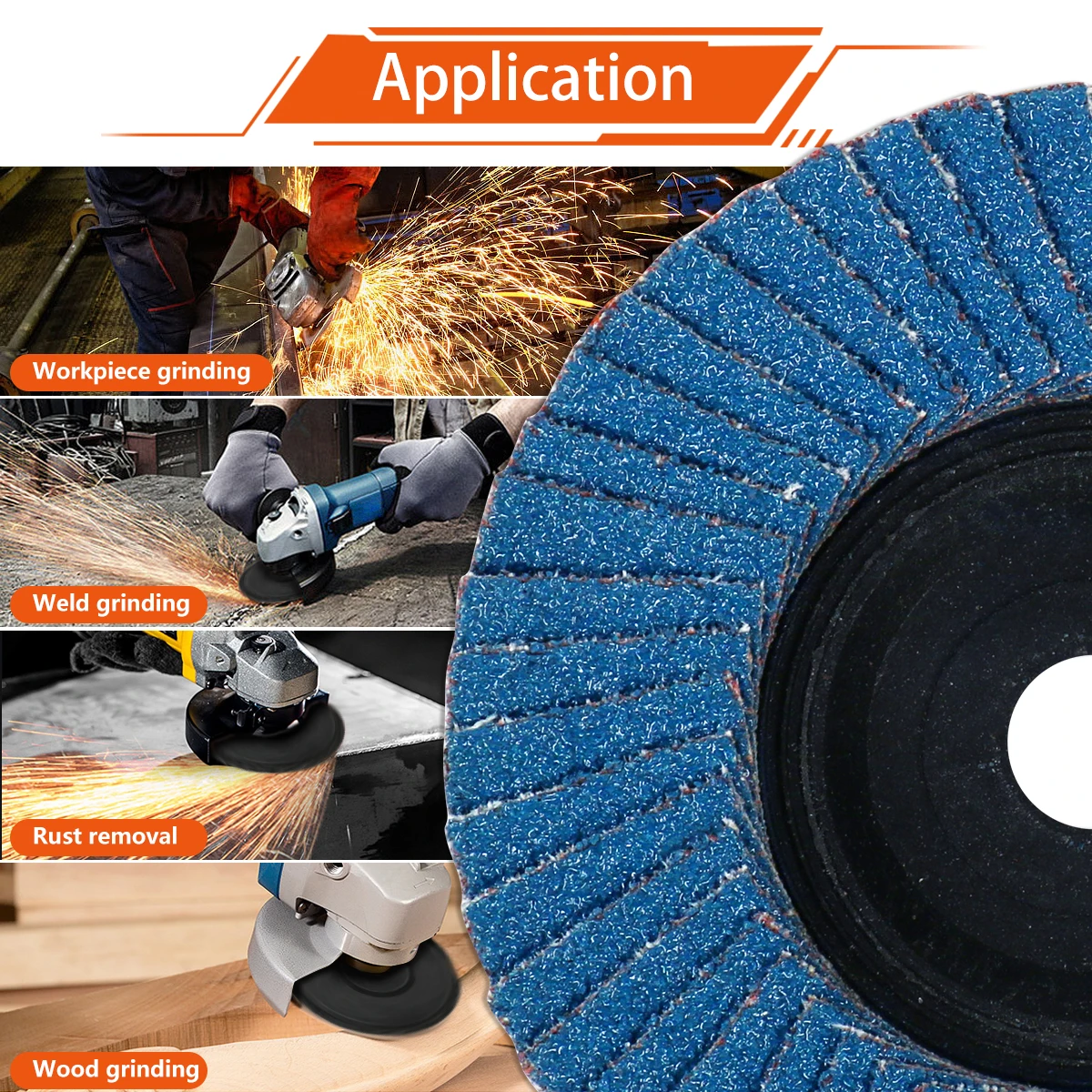 YKLP Flap Discs 75mm Zirconia Grinding Wheels Sanding Disc Type 27 Grinding Wheels for Stainless Steel Sheet Metal